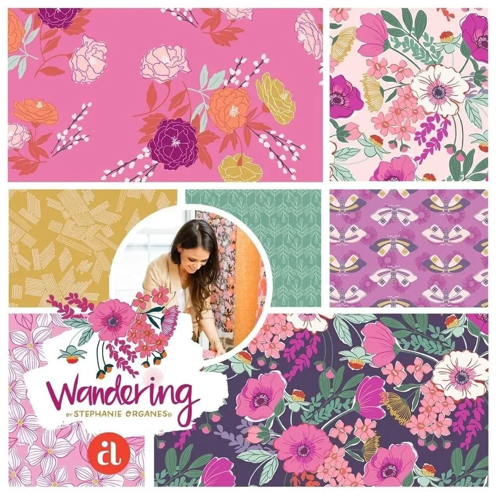 Quilting Cotton Fabric Charms Bundle Wandering Ways by Stephanie Organes Sewing